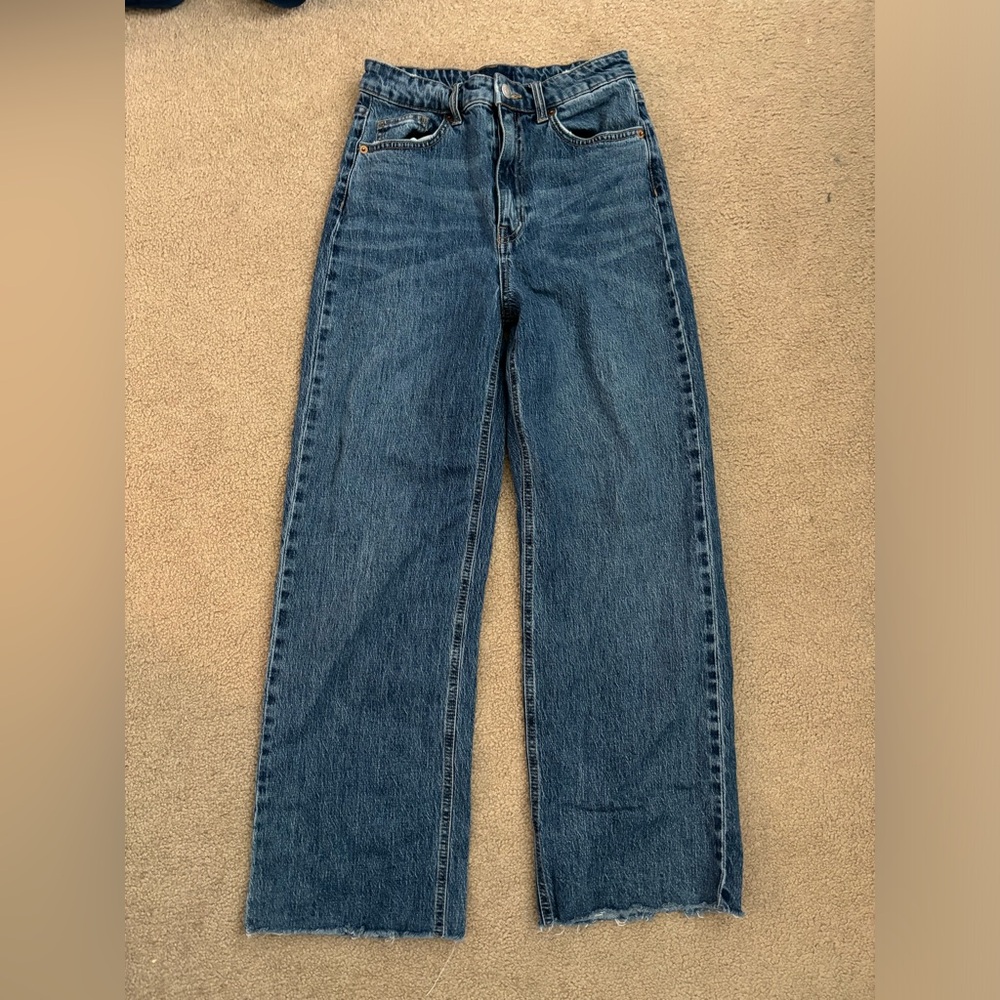 H&M Cropped Flare Wide Leg Jeans